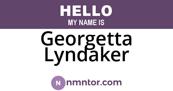 Georgetta Lyndaker