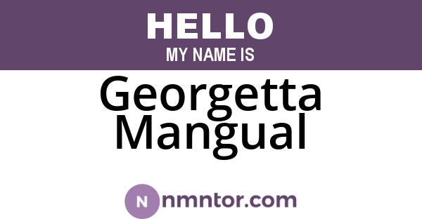 Georgetta Mangual