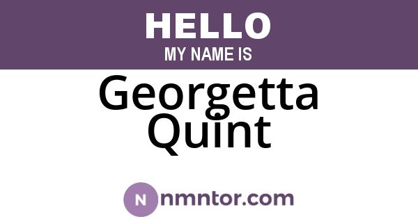 Georgetta Quint
