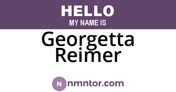Georgetta Reimer