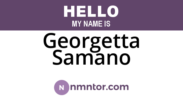Georgetta Samano