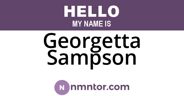 Georgetta Sampson