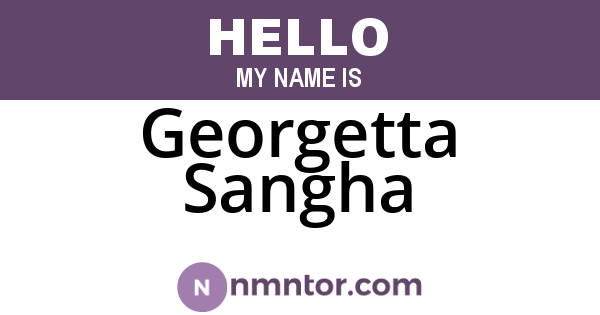 Georgetta Sangha