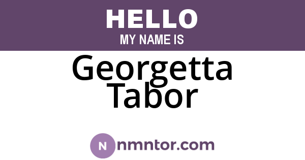 Georgetta Tabor