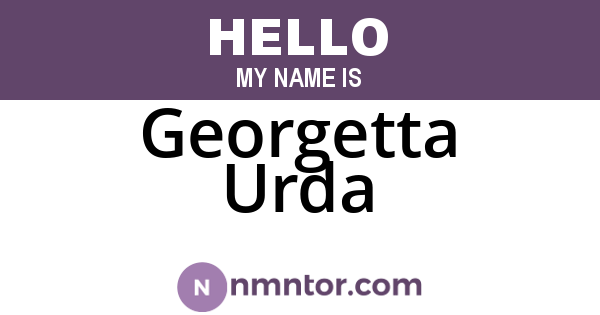 Georgetta Urda