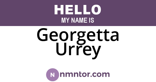 Georgetta Urrey