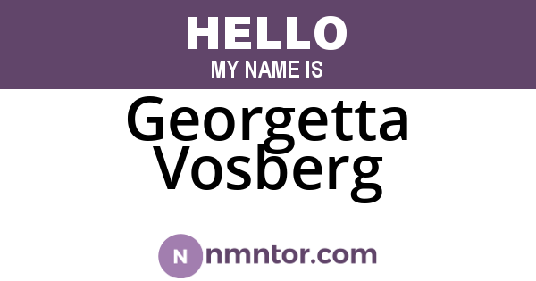Georgetta Vosberg