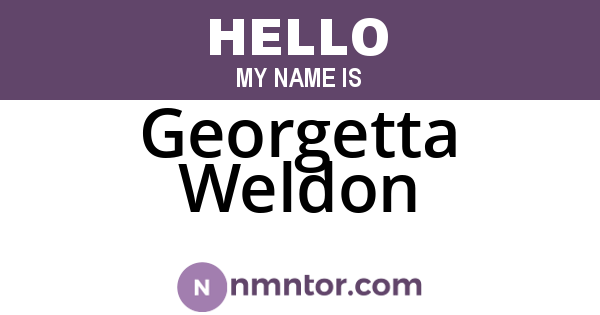 Georgetta Weldon