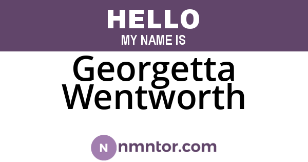 Georgetta Wentworth