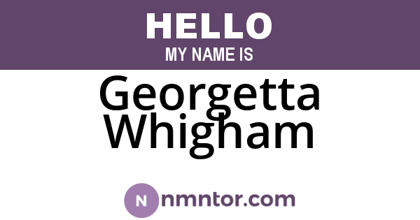 Georgetta Whigham