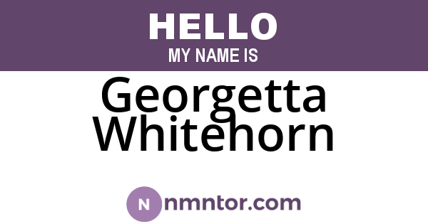 Georgetta Whitehorn