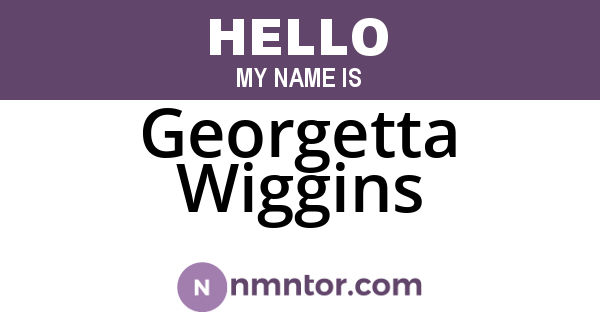 Georgetta Wiggins