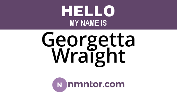 Georgetta Wraight