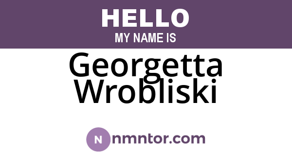 Georgetta Wrobliski