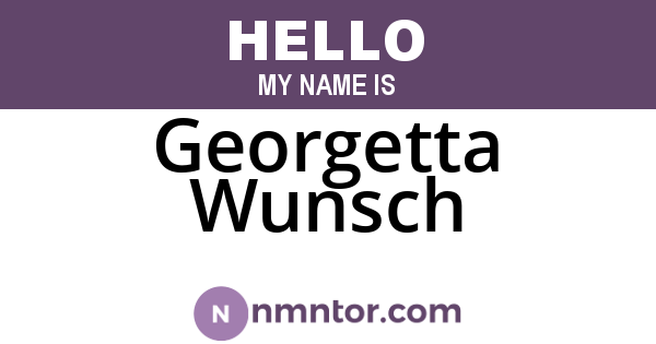 Georgetta Wunsch