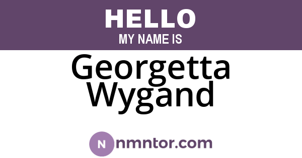 Georgetta Wygand