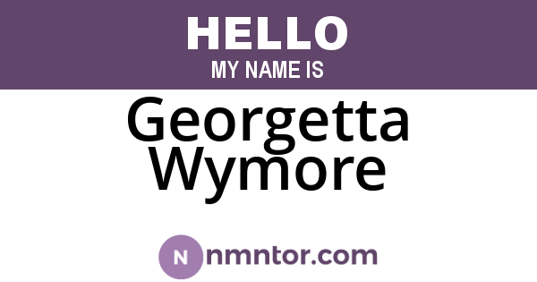 Georgetta Wymore