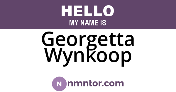 Georgetta Wynkoop