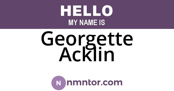 Georgette Acklin