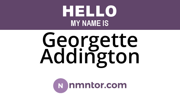 Georgette Addington