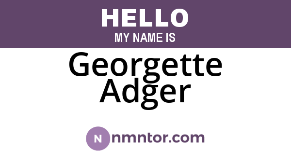Georgette Adger