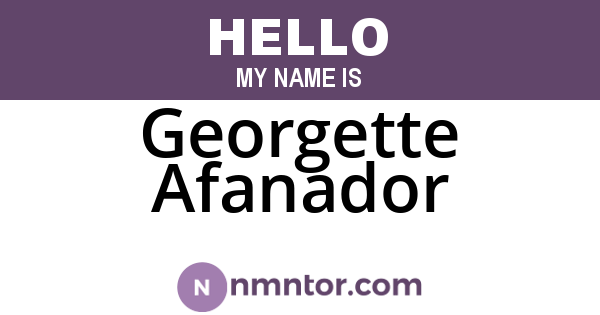 Georgette Afanador