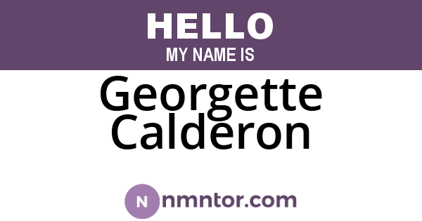 Georgette Calderon