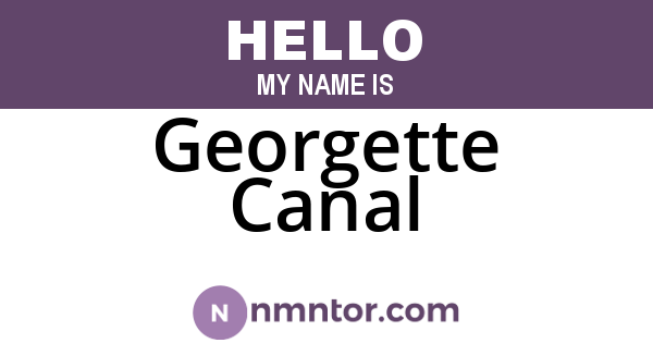 Georgette Canal