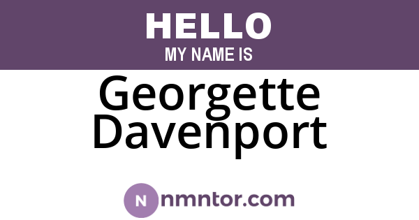 Georgette Davenport