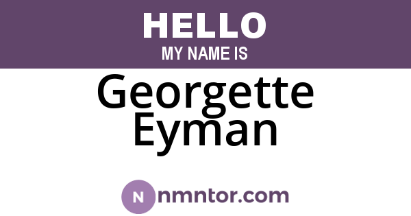 Georgette Eyman