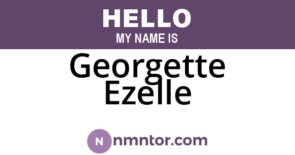 Georgette Ezelle