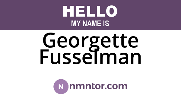 Georgette Fusselman