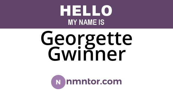 Georgette Gwinner