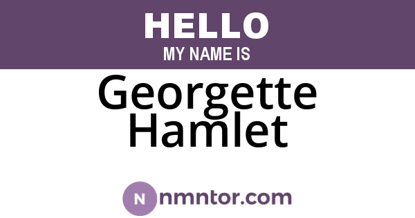 Georgette Hamlet