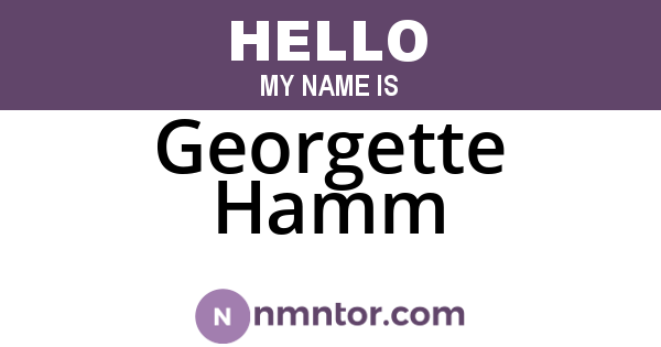 Georgette Hamm