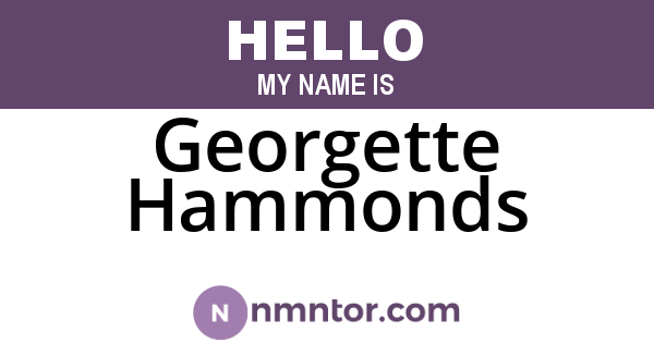 Georgette Hammonds