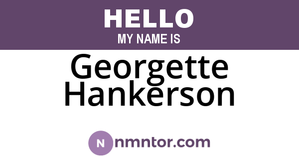Georgette Hankerson