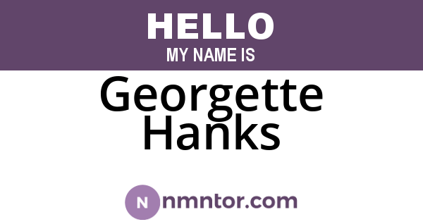 Georgette Hanks