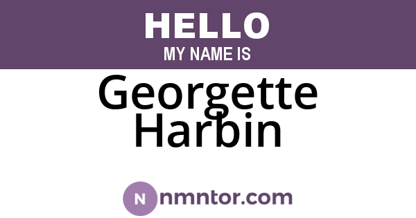 Georgette Harbin