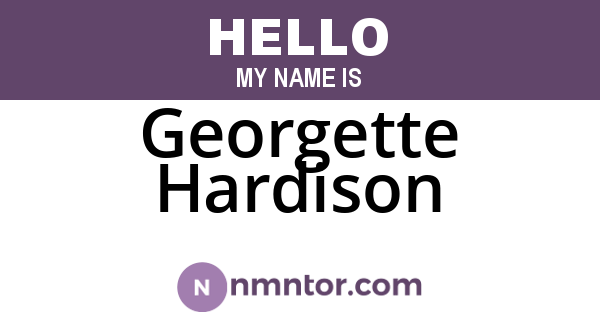Georgette Hardison