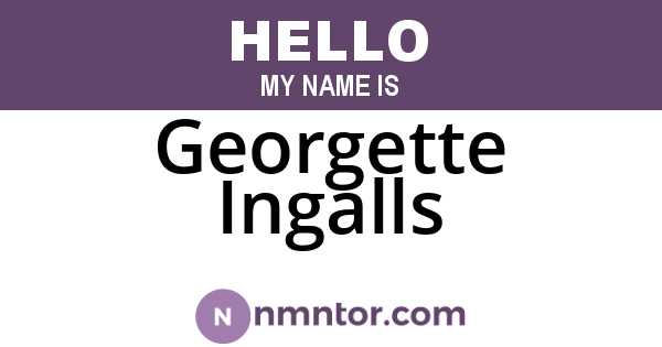 Georgette Ingalls