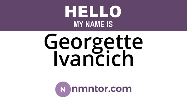 Georgette Ivancich