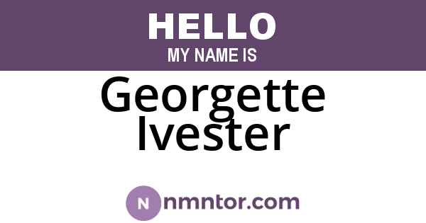 Georgette Ivester