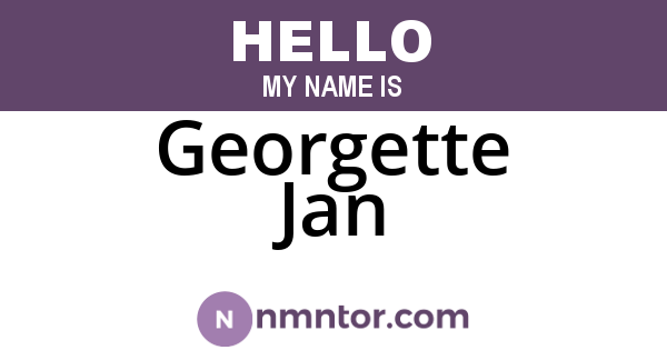 Georgette Jan