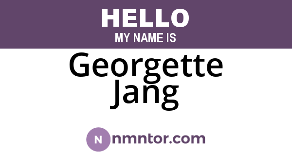Georgette Jang