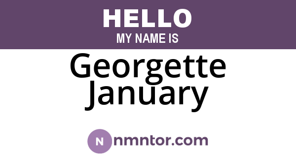Georgette January