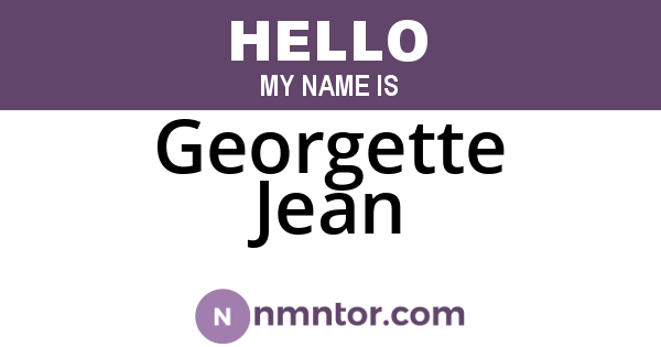 Georgette Jean