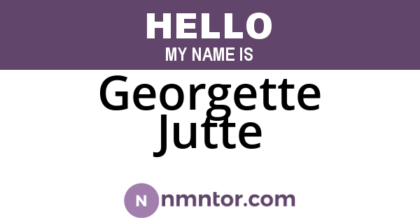 Georgette Jutte
