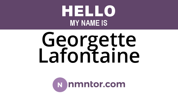 Georgette Lafontaine