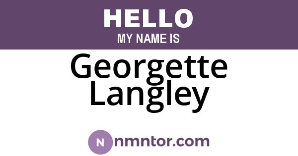 Georgette Langley